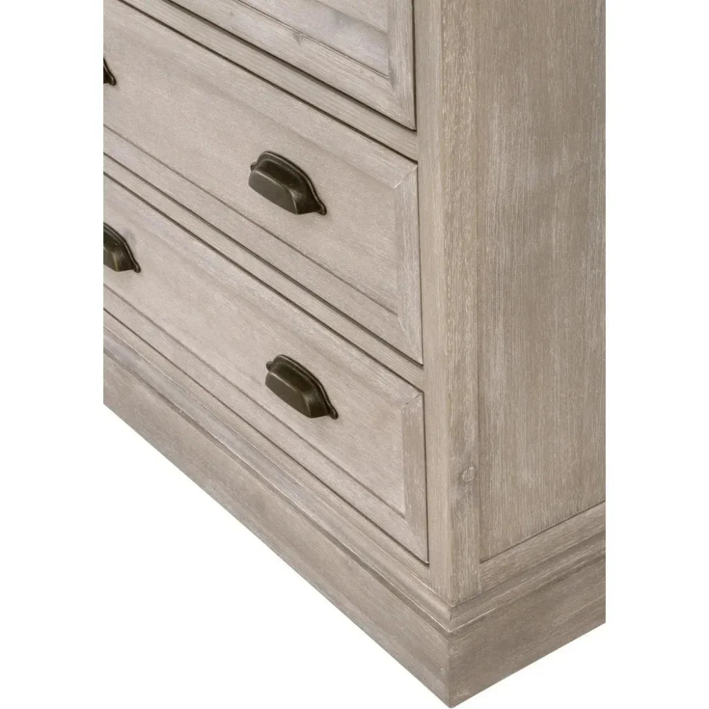 Eden 5 - Drawer High Chest Natural Gray Acacia - LOOMLAN - Essentials For Living - Chests