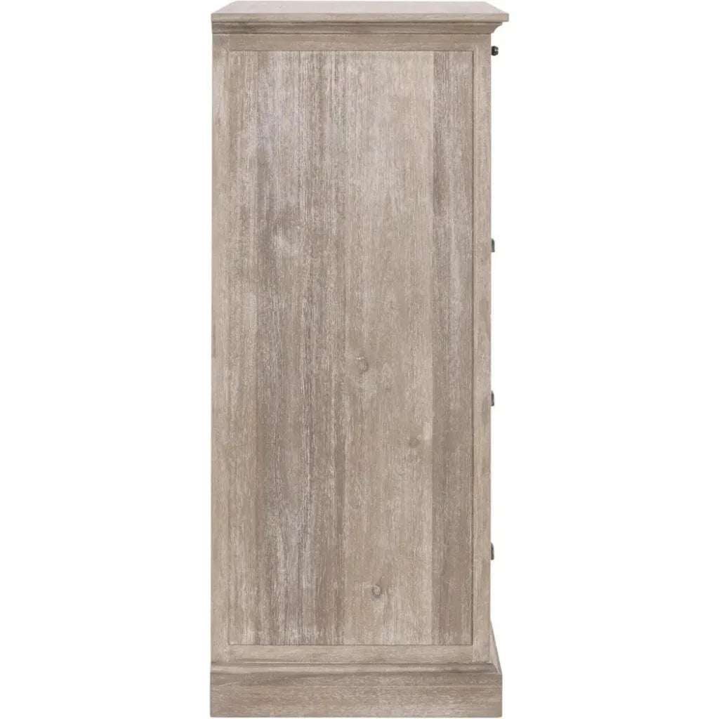 Eden 5 - Drawer High Chest Natural Gray Acacia - LOOMLAN - Essentials For Living - Chests