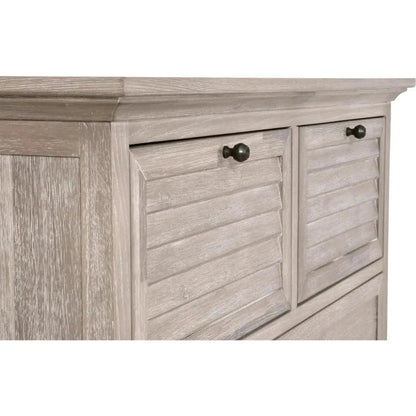 Eden 5 - Drawer High Chest Natural Gray Acacia - LOOMLAN - Essentials For Living - Chests