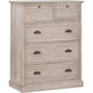 Eden 5 - Drawer High Chest Natural Gray Acacia - LOOMLAN - Essentials For Living - Chests