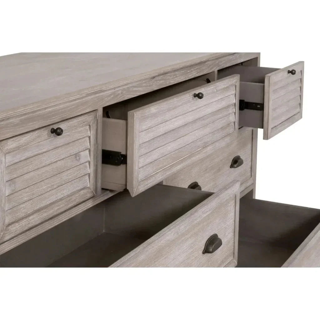Eden 7 - Drawer Media Dresser Natural Gray - LOOMLAN - Essentials For Living - Dressers
