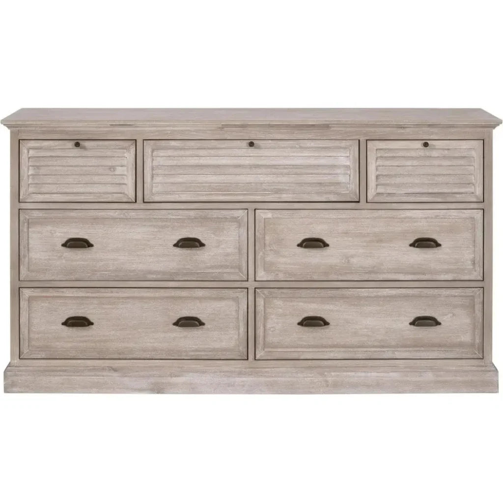 Eden 7 - Drawer Media Dresser Natural Gray - LOOMLAN - Essentials For Living - Dressers