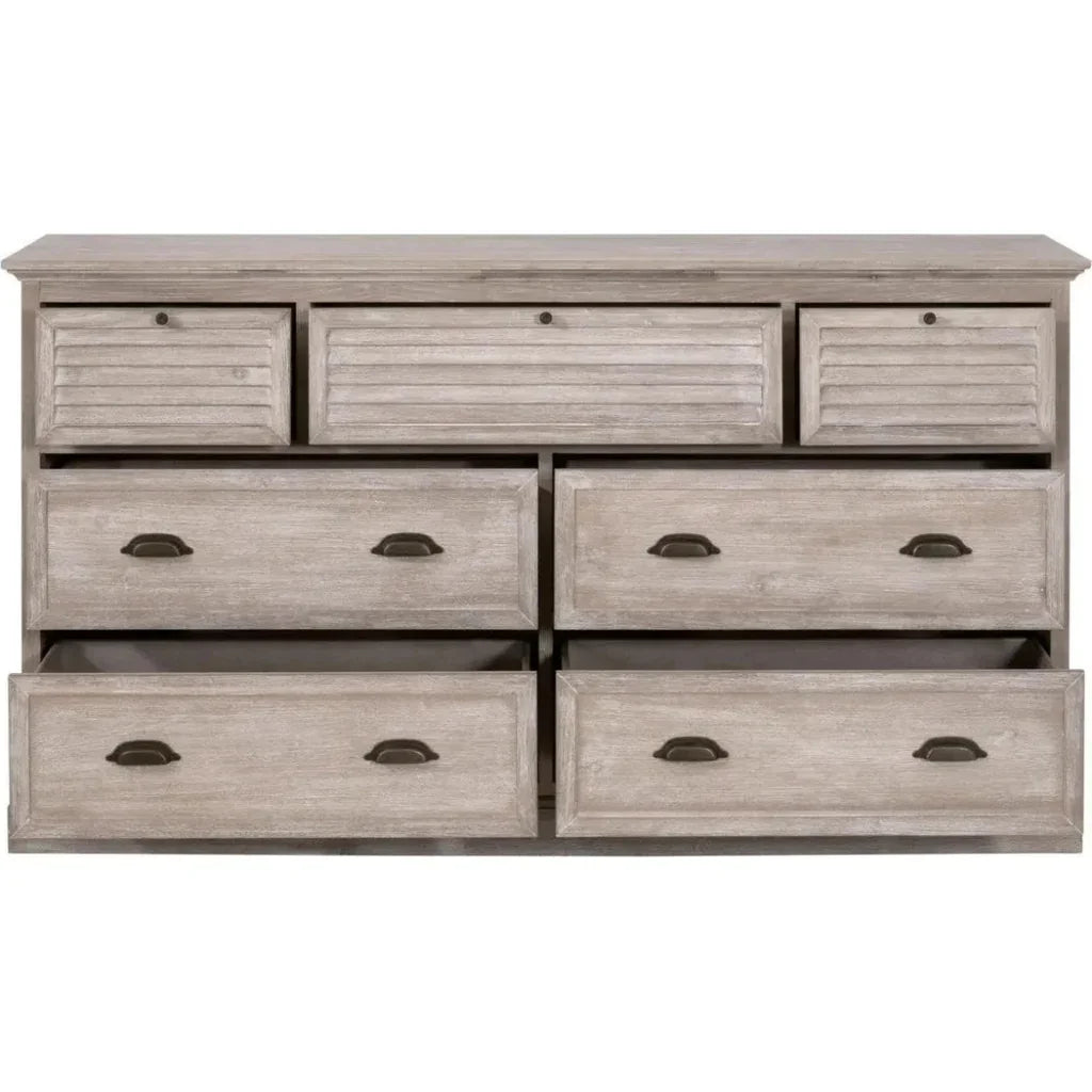 Eden 7 - Drawer Media Dresser Natural Gray - LOOMLAN - Essentials For Living - Dressers