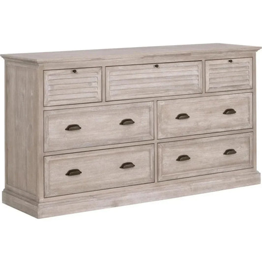 Eden 7 - Drawer Media Dresser Natural Gray - LOOMLAN - Essentials For Living - Dressers