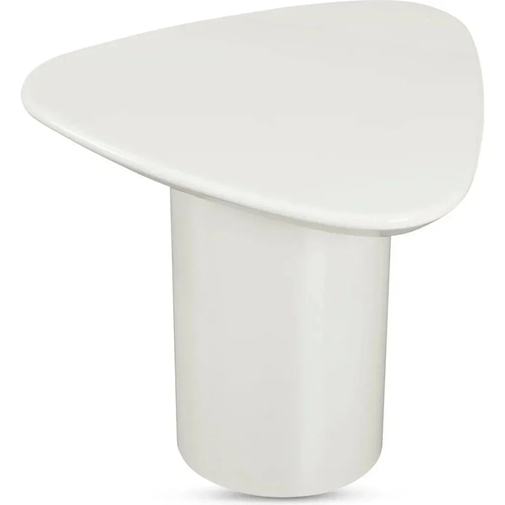 Eden Mdf White Geometric Accent Table - LOOMLAN - Moe's Home - Side Tables