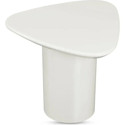 Eden Mdf White Geometric Accent Table - LOOMLAN - Moe's Home - Side Tables