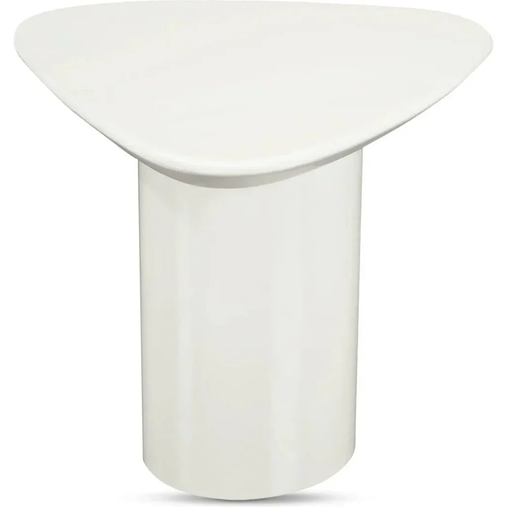 Eden Mdf White Geometric Accent Table - LOOMLAN - Moe's Home - Side Tables
