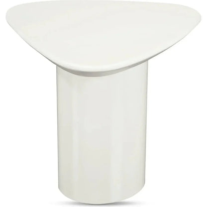 Eden Mdf White Geometric Accent Table - LOOMLAN - Moe's Home - Side Tables