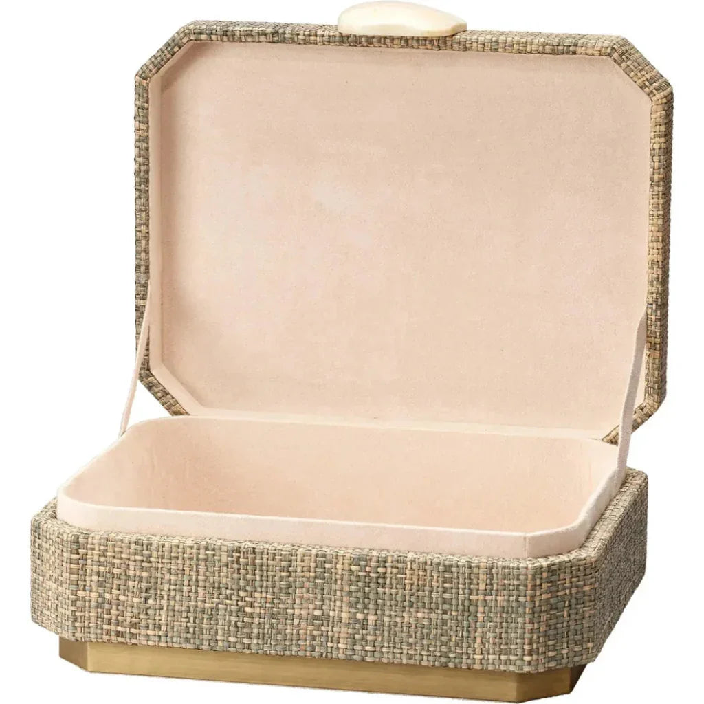 Eden Raffia Decorative Box - LOOMLAN - Jamie Young - Boxes & Bowls