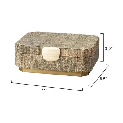 Eden Raffia Decorative Box - LOOMLAN - Jamie Young - Boxes & Bowls