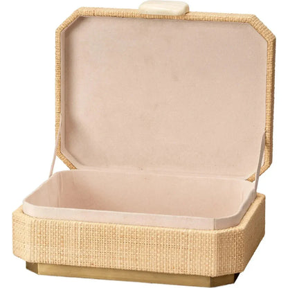 Eden Raffia Decorative Box - LOOMLAN - Jamie Young - Boxes & Bowls