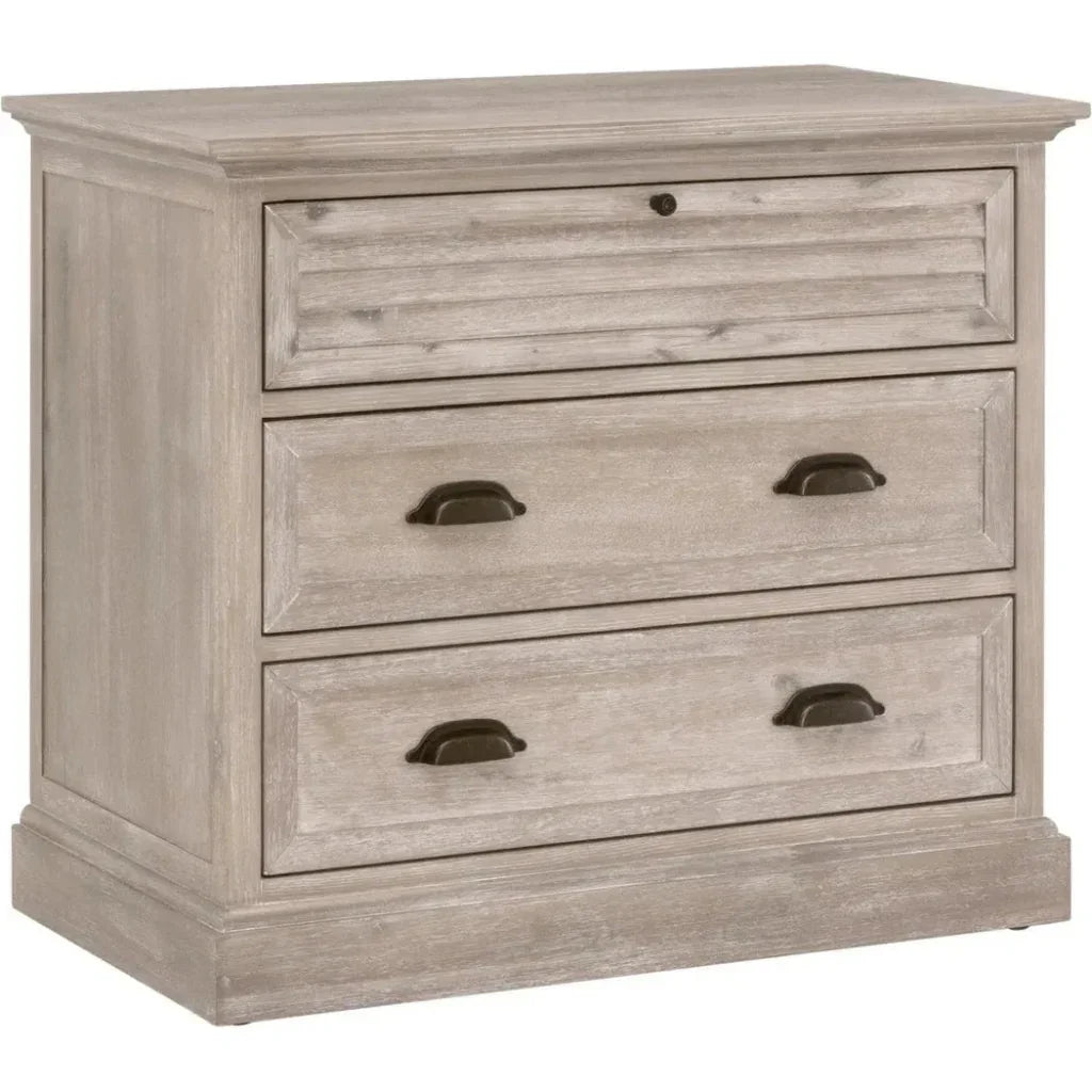 Eden Reclaimed Wood 3 Drawers Nightstand - LOOMLAN - Essentials For Living - Nightstands