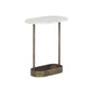 Eden White Marble Topped Oval End Table - LOOMLAN - SUNPAN - Side Tables