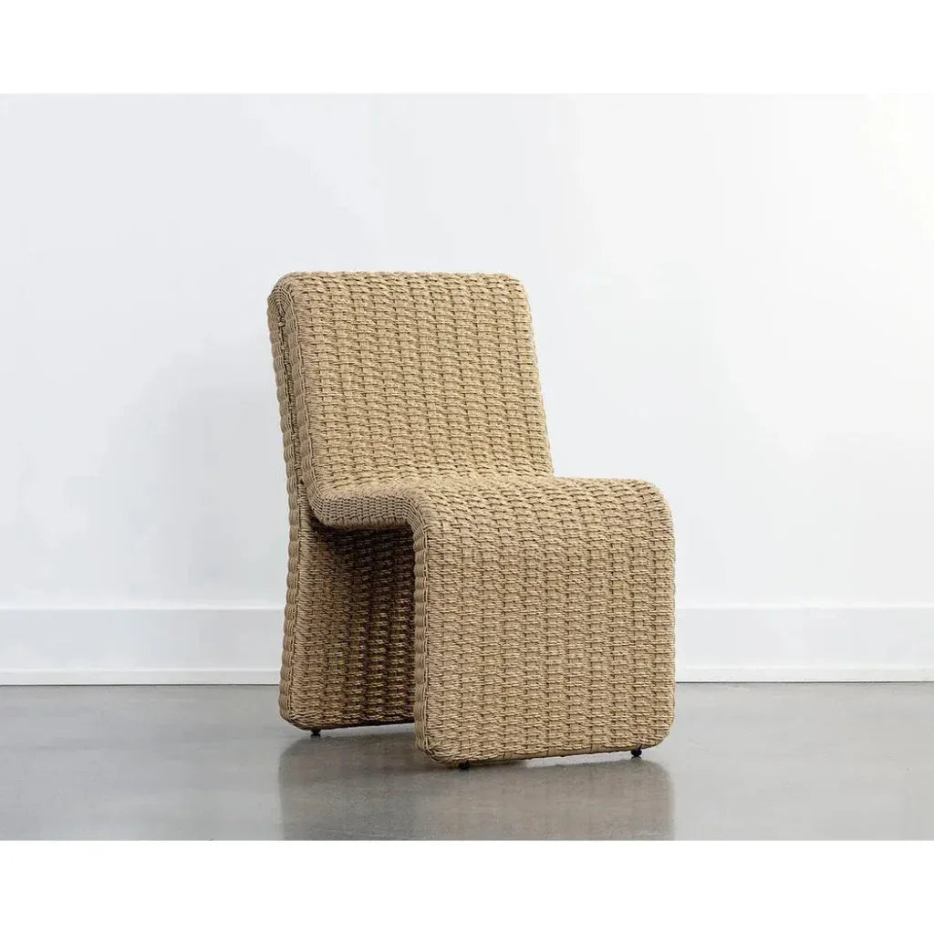 Edessa Rattan Outdoor Armless Dining Chair-Outdoor Dining Chairs-SUNPAN-LOOMLAN