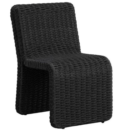 Edessa Rattan Outdoor Armless Dining Chair-Outdoor Dining Chairs-SUNPAN-Black-LOOMLAN