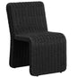 Edessa Rattan Outdoor Armless Dining Chair-Outdoor Dining Chairs-SUNPAN-Black-LOOMLAN