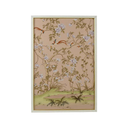 Edgedale Panel Peach Hand Painted Artwork-Framed Wall Art-Chelsea House-Panel B-LOOMLAN