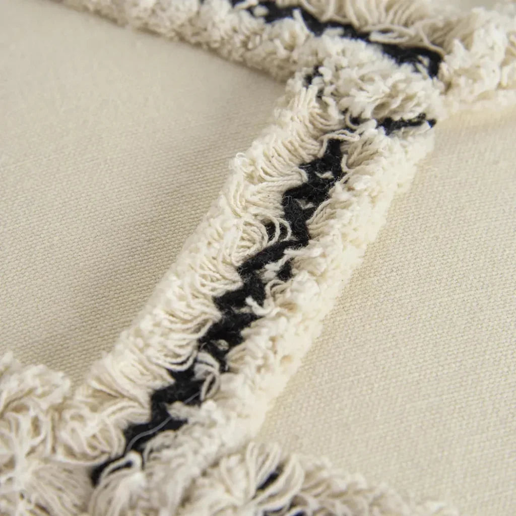 Edie Diamond White & Black Throw Pillow Down Insert - LOOMLAN - LOOMLAN - Throw Pillows