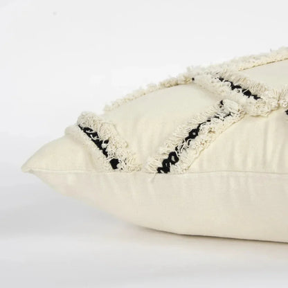 Edie Diamond White & Black Throw Pillow Down Insert - LOOMLAN - LOOMLAN - Throw Pillows