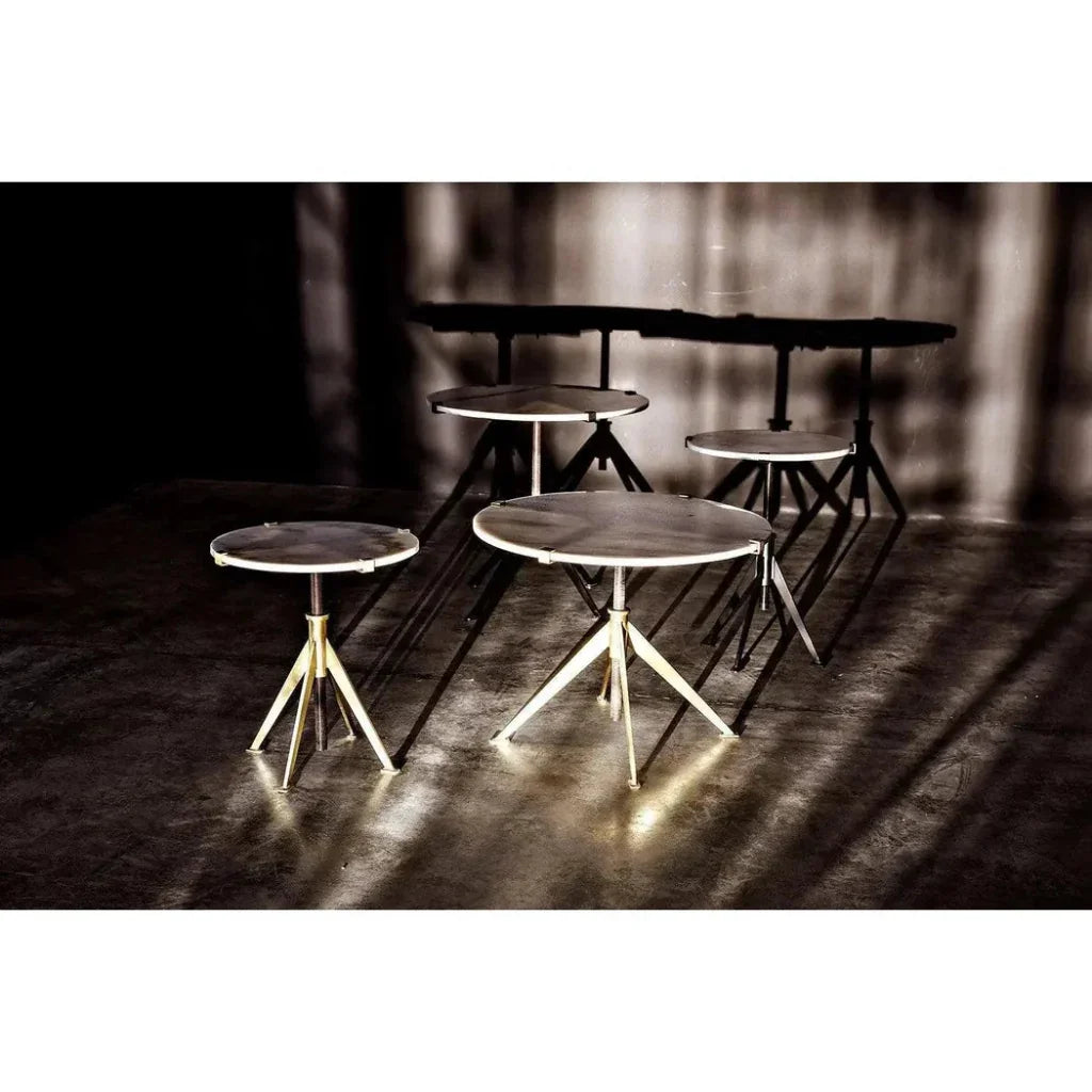 Edith Adjustable Round Side Table