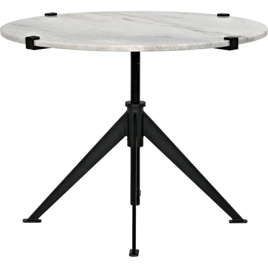 Edith Adjustable Round Side Table