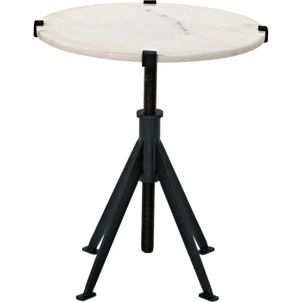 Edith Adjustable Round Side Table