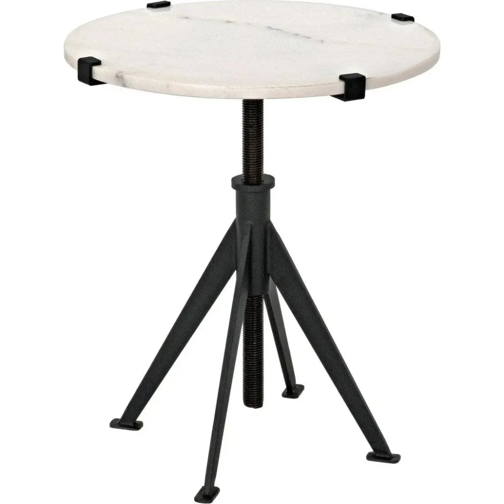 Edith Adjustable Round Side Table