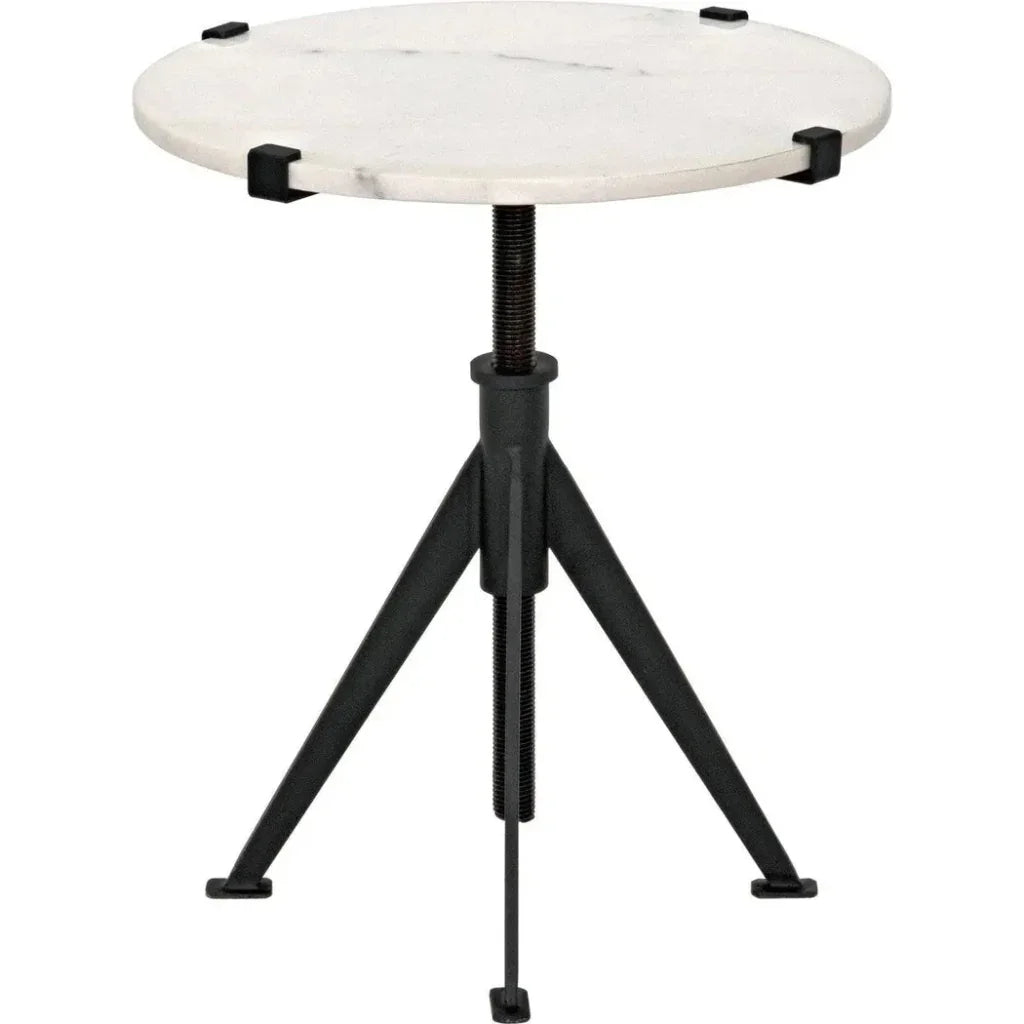 Edith Adjustable Round Side Table