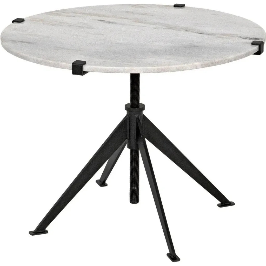 Edith Adjustable Round Side Table