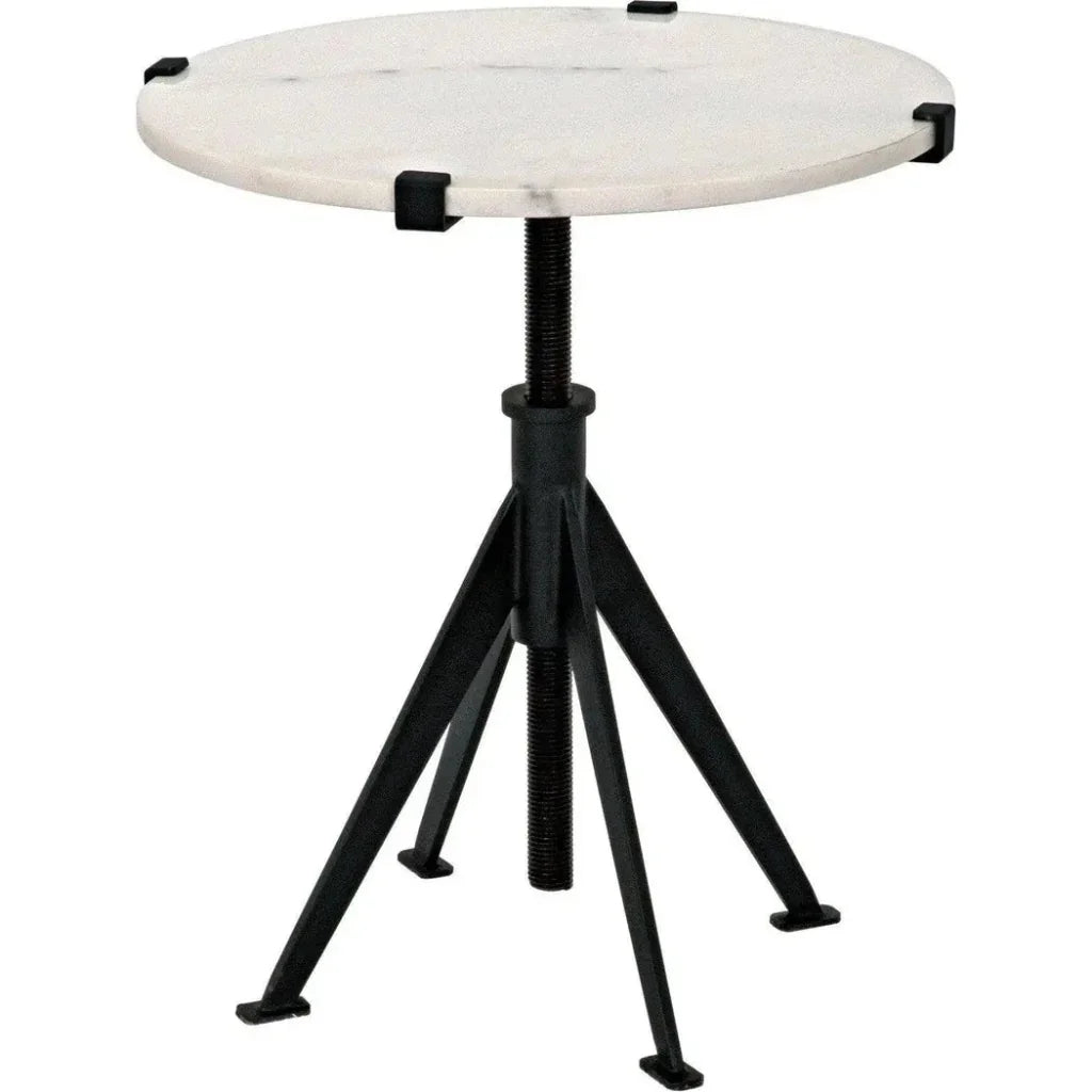Edith Adjustable Round Side Table