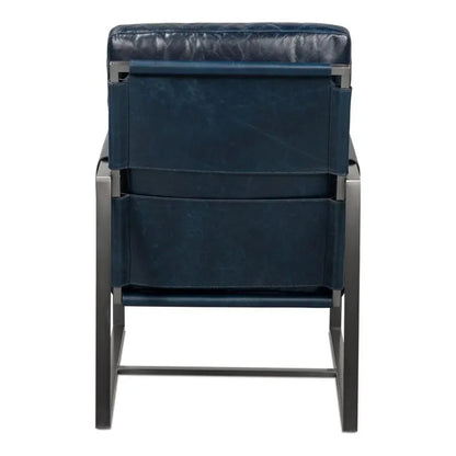 Edmonds Leather Upholstery Luxury Leather Chair - LOOMLAN - Sarreid - Accent Chairs