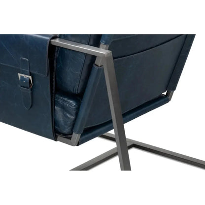 Edmonds Leather Upholstery Luxury Leather Chair - LOOMLAN - Sarreid - Accent Chairs