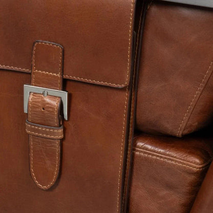 Edmonds Leather Upholstery Luxury Leather Chair - LOOMLAN - Sarreid - Accent Chairs