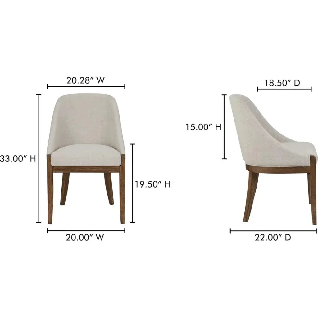 Edward Performance Armless Dining Chair - LOOMLAN - Moe's Home - Dining Chairs