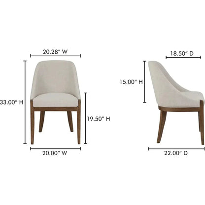 Edward Performance Armless Dining Chair - LOOMLAN - Moe's Home - Dining Chairs