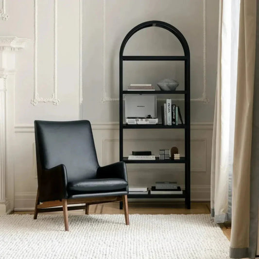 Eero Black Oak Wood BookShelf - LOOMLAN - Moe's Home - Etageres