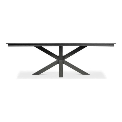 Eich Tulip Wood Base Grey Rectangular Dining Table-Dining Tables-Sarreid-LOOMLAN
