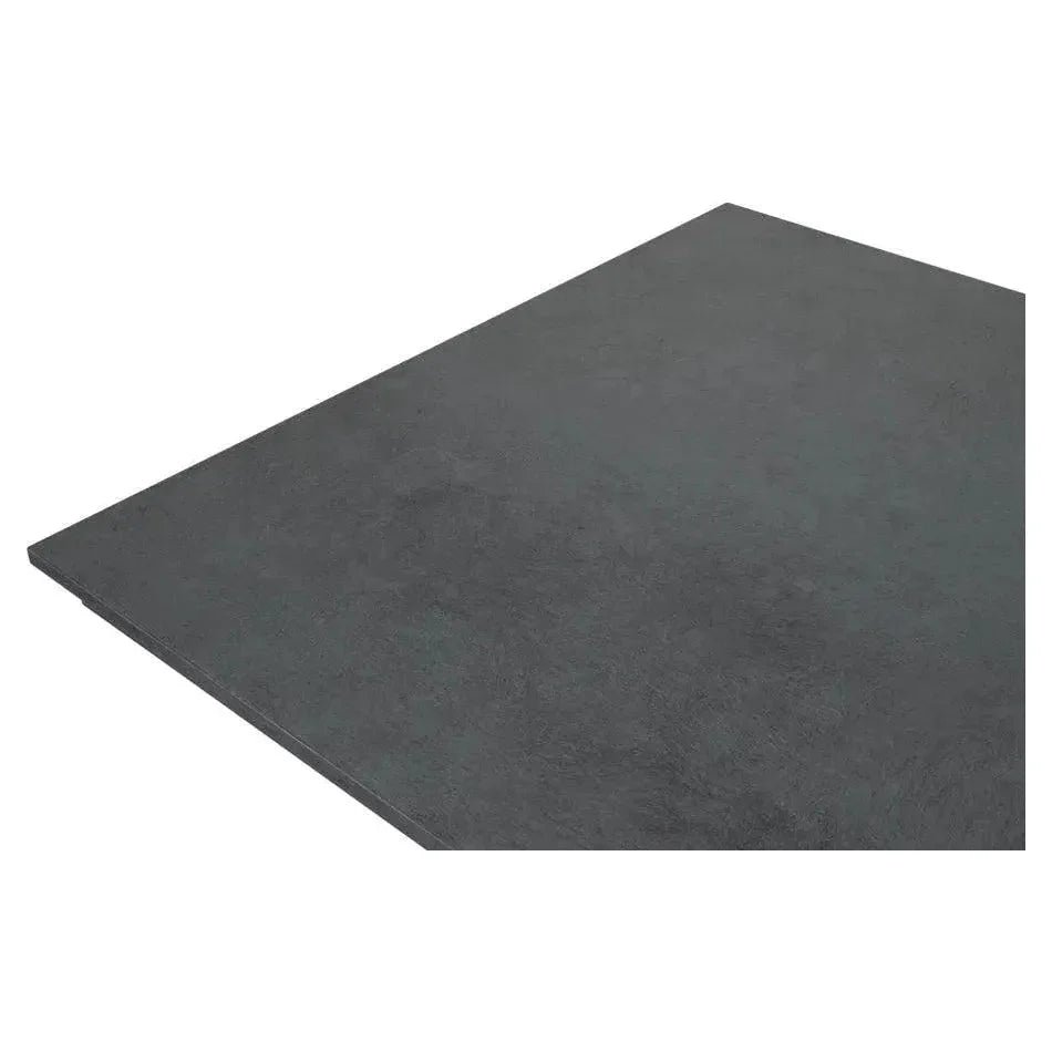 Eich Tulip Wood Base Grey Rectangular Dining Table-Dining Tables-Sarreid-LOOMLAN