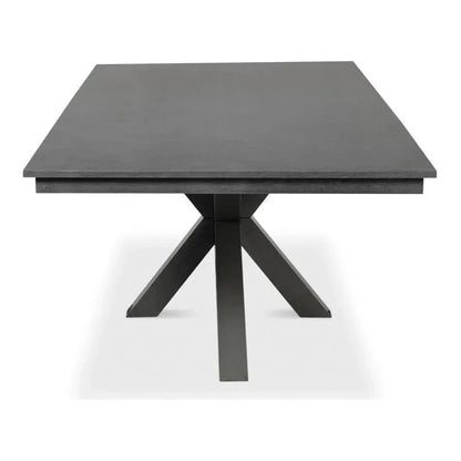 Eich Tulip Wood Base Grey Rectangular Dining Table-Dining Tables-Sarreid-LOOMLAN