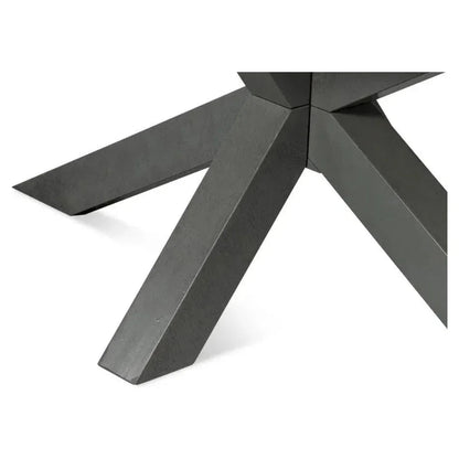 Eich Tulip Wood Base Grey Rectangular Dining Table-Dining Tables-Sarreid-LOOMLAN