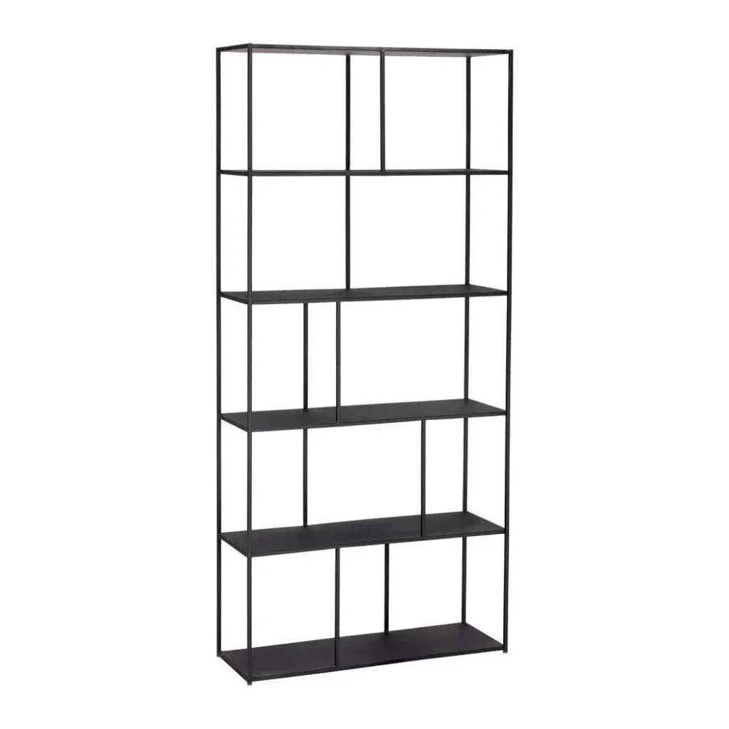 Eiffel Stylish Iron Etagere-Etageres-SUNPAN-Black-Large-LOOMLAN