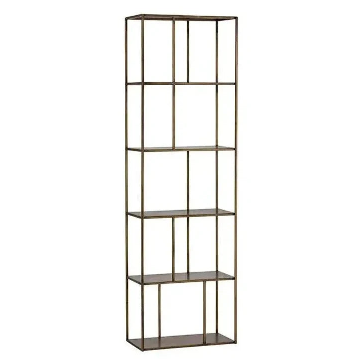 Eiffel Stylish Iron Etagere-Etageres-SUNPAN-Antique Brass-Small-LOOMLAN