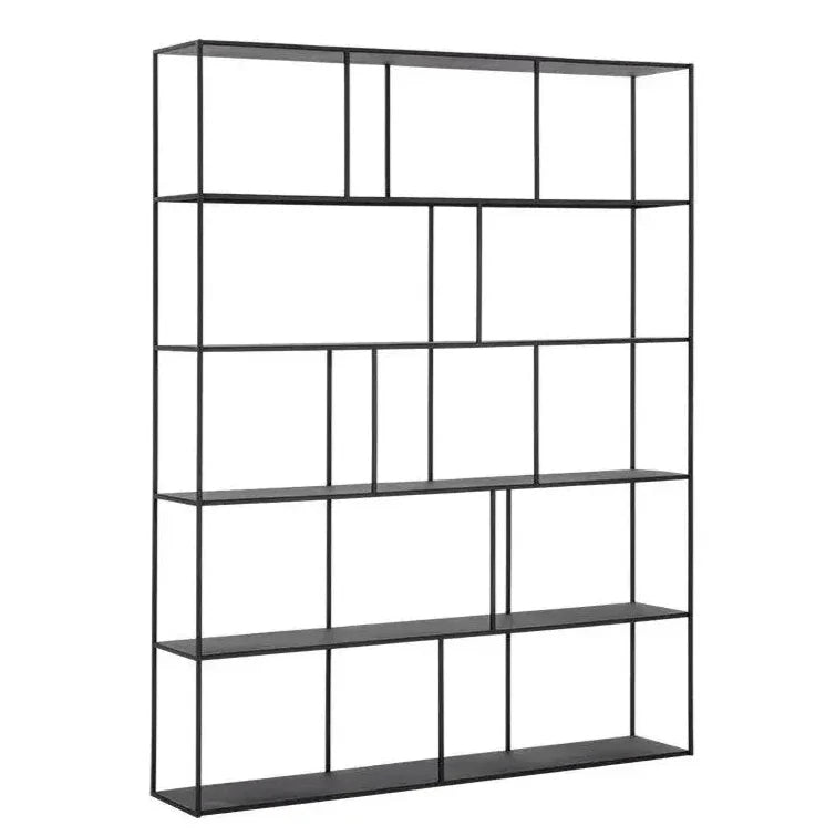 Eiffel Stylish Iron Etagere-Etageres-SUNPAN-Black-Extra Large-LOOMLAN