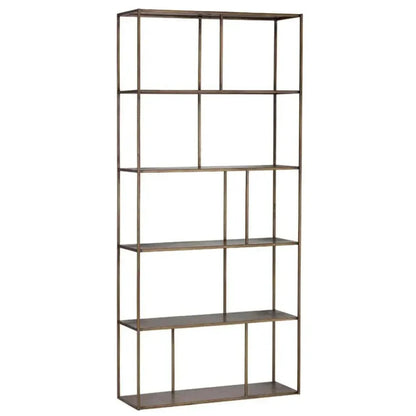 Eiffel Stylish Iron Etagere-Etageres-SUNPAN-Antique Brass-Large-LOOMLAN