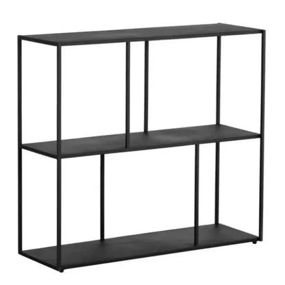 Eiffel Stylish Iron Low Etagere-Etageres-SUNPAN-Black-Medium-LOOMLAN