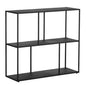 Eiffel Stylish Iron Low Etagere-Etageres-SUNPAN-Black-Medium-LOOMLAN