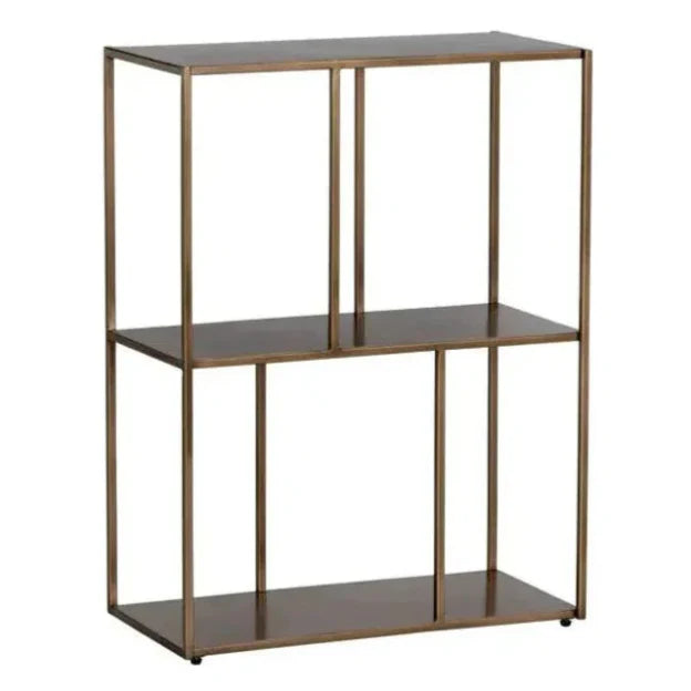 Eiffel Stylish Iron Low Etagere-Etageres-SUNPAN-Antique Brass-Small-LOOMLAN