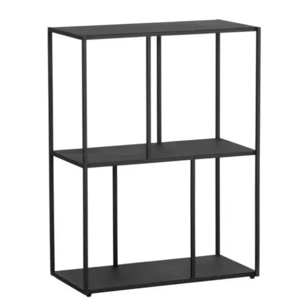 Eiffel Stylish Iron Low Etagere-Etageres-SUNPAN-Black-Small-LOOMLAN