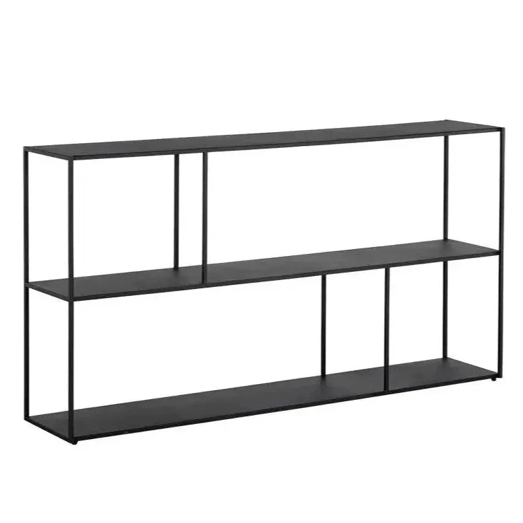 Eiffel Stylish Iron Low Etagere-Etageres-SUNPAN-Black-Large-LOOMLAN