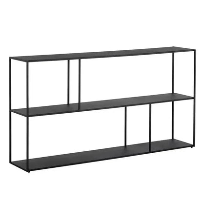 Eiffel Stylish Iron Low Etagere-Etageres-SUNPAN-Black-Large-LOOMLAN